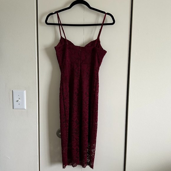 Lulu's Red Lacy Dress - Picture 3 of 4